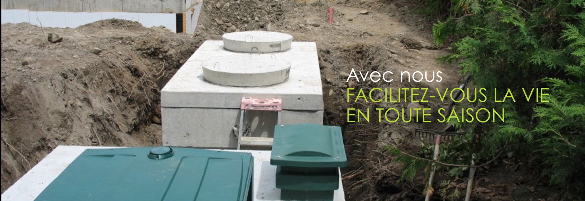 Installation de fosses septique en Beauce par Services plus 4 Saisons